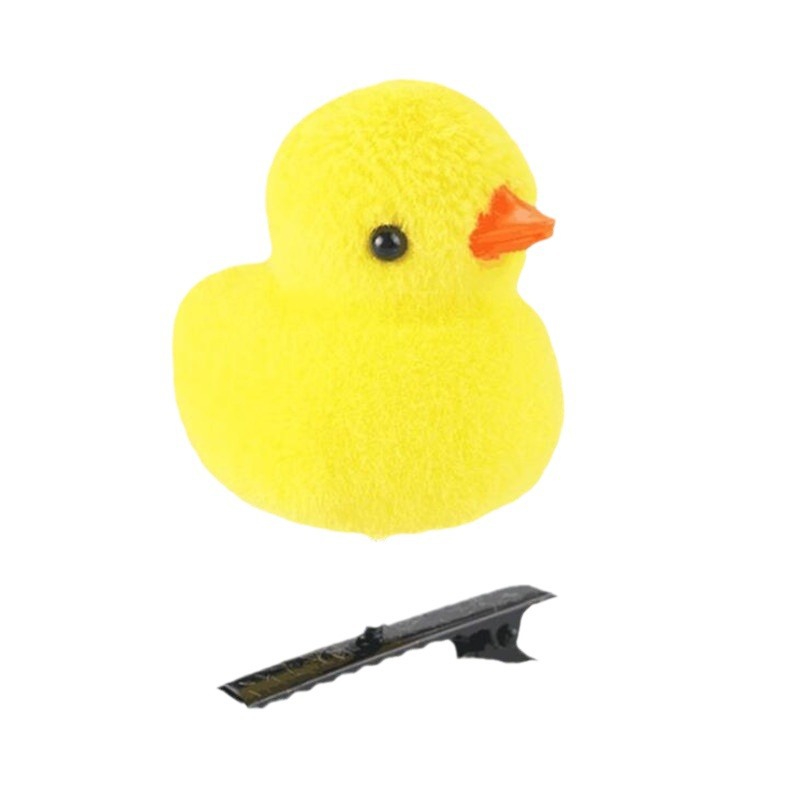 Little Yellow Duck Spring Hairpin Kidsren's Side Clip Selling Cute Artifact Creative Headwear Stereo Cute Shaking Little Yellow Duck Hairpin