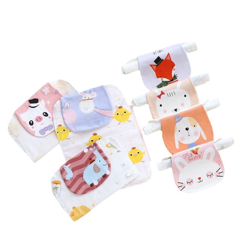 Children's Gauze Pure Cotton Sweat-Absorbent Towel, Breathable, Soft and Skin-Friendly, Easy Cotton Kindergarten Sweat Towel for Baby