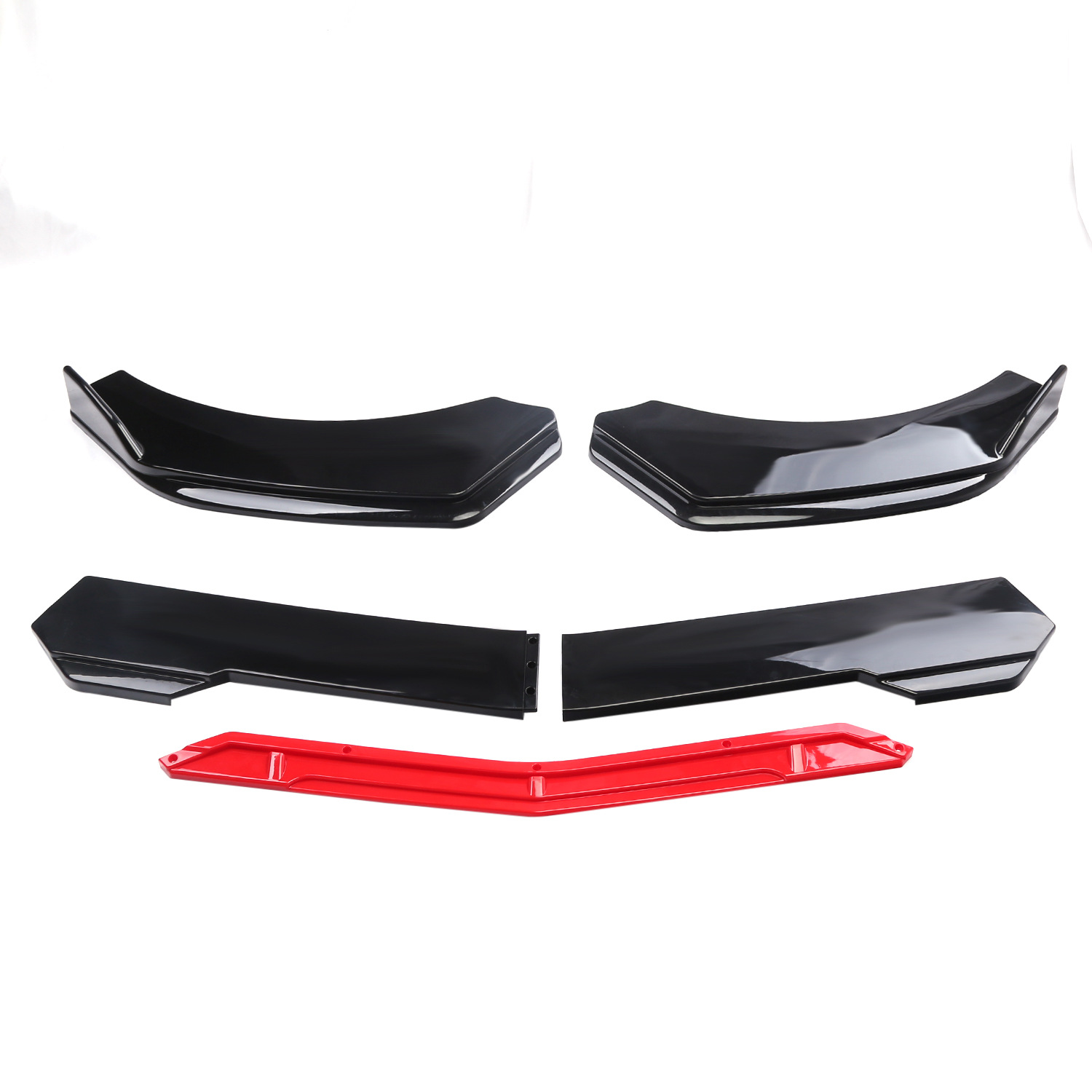 Automobile Universal four-section front lip track four-section adjustable front shovel thickened double-layer four-section front lip Chin
