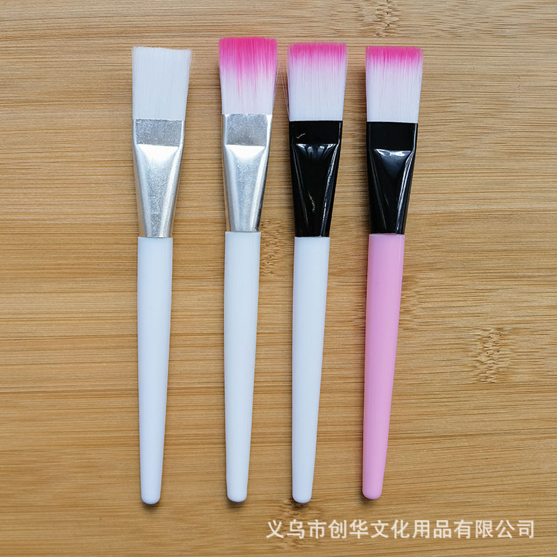 Source in stock Soft Hair Mask Brush White Rod Powder Rod Transparent Rod Nylon Hair Mask Brush Makeup Brush Tune Mask Tool