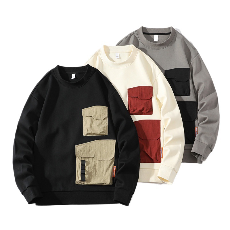 Cross-border wholesale cross-border wholesale men's sweater Spring and Autumn new fashion brand round neck printed long sleeve T one-piece delivery