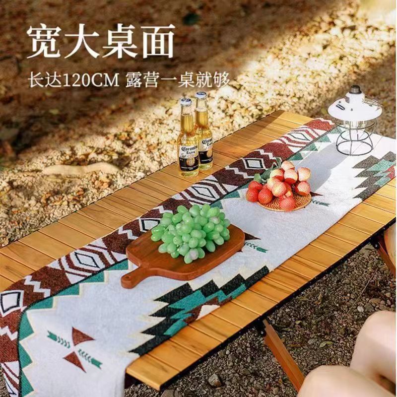 Outdoor Foldableing Table Camping Style Table and Chairs Egg Roll Table Portable Picnic Barbecue Stall Equipment Supplies Courtyard Table