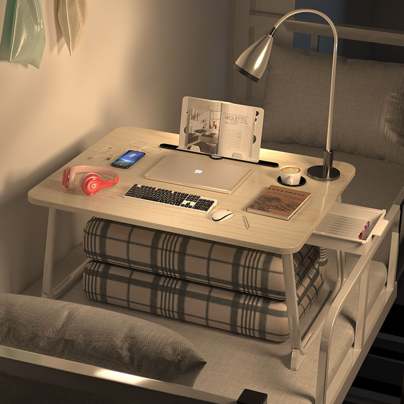 Маленький стол для кровати, складной стол, учебный стол для студентов, ленивый стол