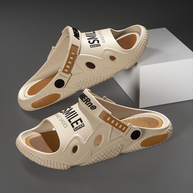 [Super Thick Slippers] Men's Summer Outer Wear Non-slip New Trendy Driving Dual-purpose Sports Beach Sandals