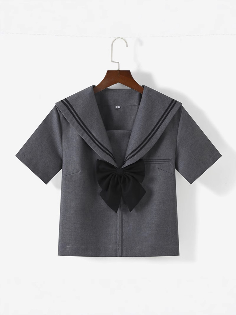 Factory on behalf of the package after-sales gray two jk uniform sailor suit jk school for the sense of pleated skirt jk suit jk skirt genuine