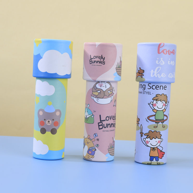 Double-Section Educational Nostalgic Rotating Kaleidoscope Kindergarten Kaleidoscope Educational Toy Prism Vision Development