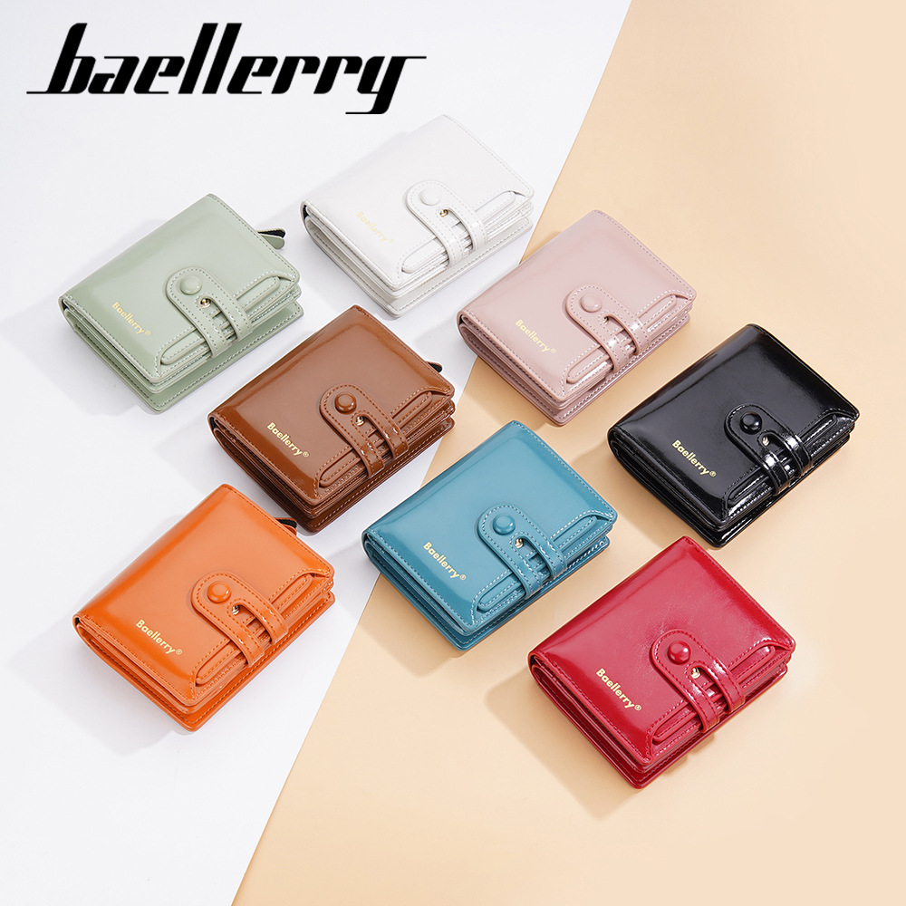 New Wallet Women's High-end Sense Card Bag One-piece Short Oil Wax Leather Student Ins Women's Coin Purse for Women