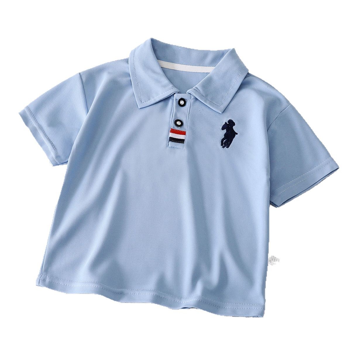 Boys' POLO Shirt Summer New Arrival Embroidered Baby Casual Lel Children's Short Sleeve T-Shirt 2025 Summer Children's Wear Batch