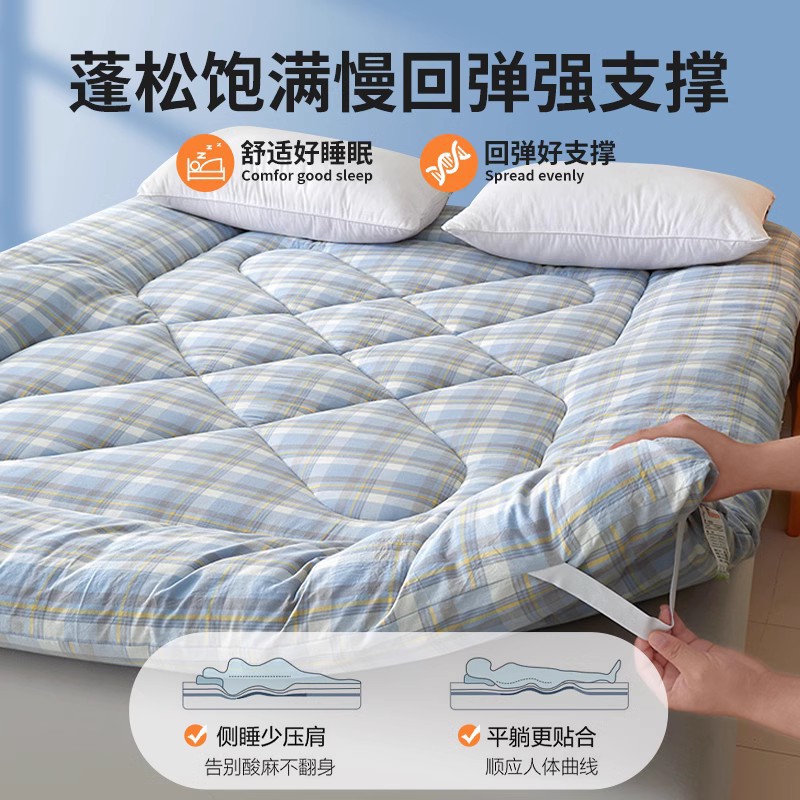 Household Class a Cotton Mattress Soft Cushion Thickeneded Super Soft Mattress Dormitory Single and Double Tatami Mattress Quilt