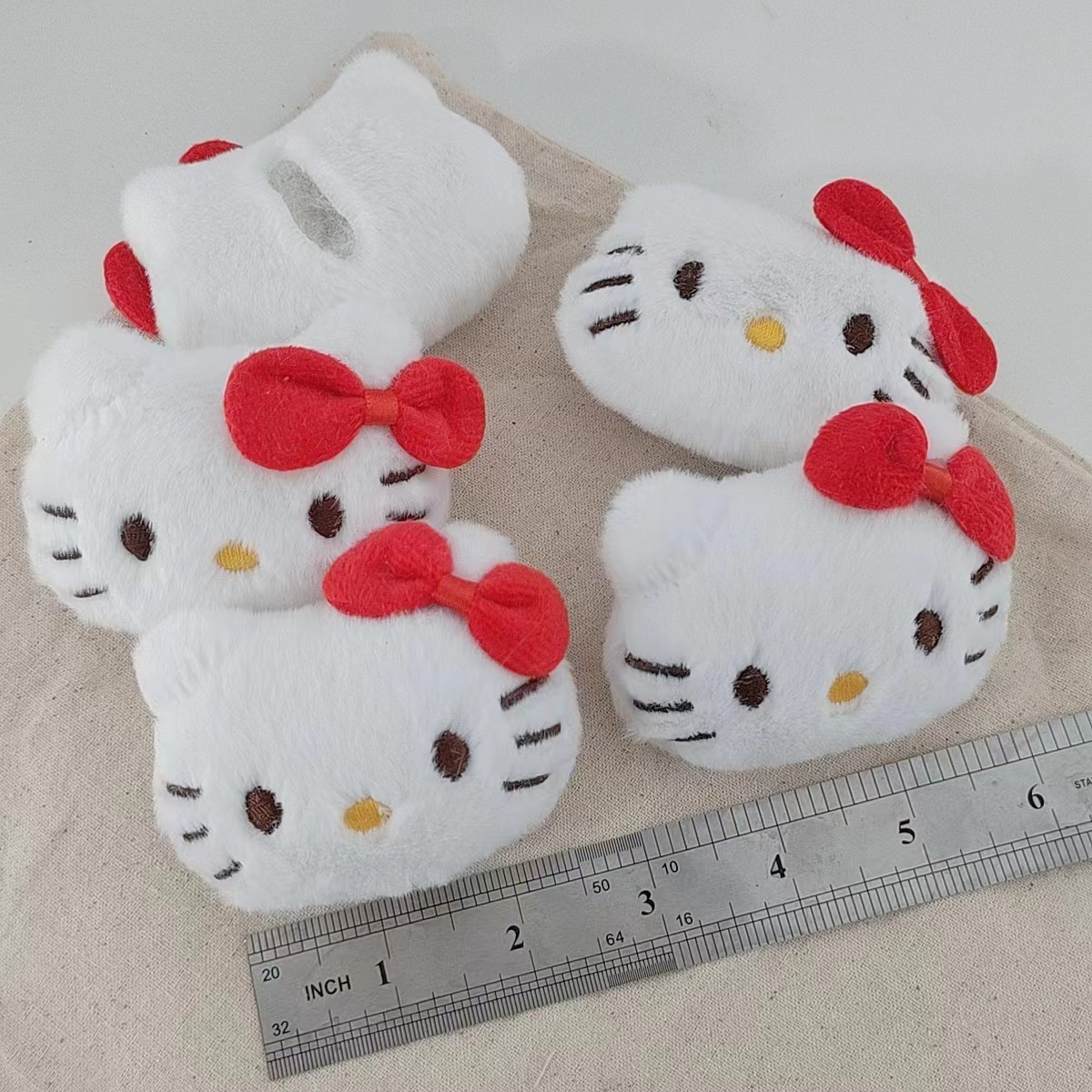 Red Knot kitty Cartoon Plush Animal DIY Accessories Decorative Accessories Hat Clothing Socks Hairpin Accessories