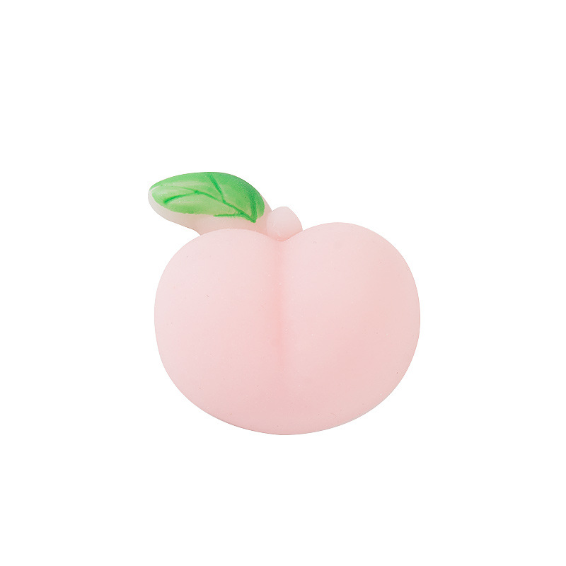Kneadle Xiaoxin Butt Peach Soft Glue Decompression Handy Gadget Cute Butt Peach Mobile Phone Case Small Accessories