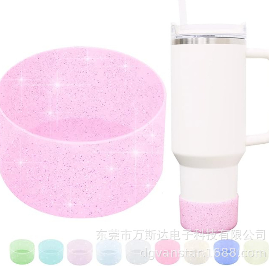 Силиконовая блестящая крышка для стакана цветная смешанная Stanley автомобильная водяная подставка нескользящая тепловая изоляция для активного отдыха