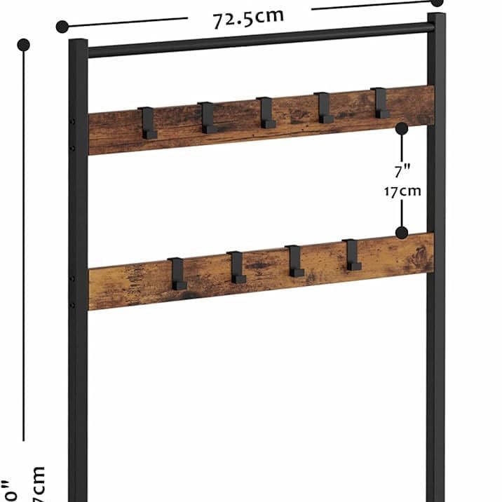 Ready-To-Sell Floor-Standing Coat Rack Multi-Functional Shoe and Hat Rack 9 Hooks Foyer Clothes Rack Multi-Functional Shoe Rack Multi-Layer
