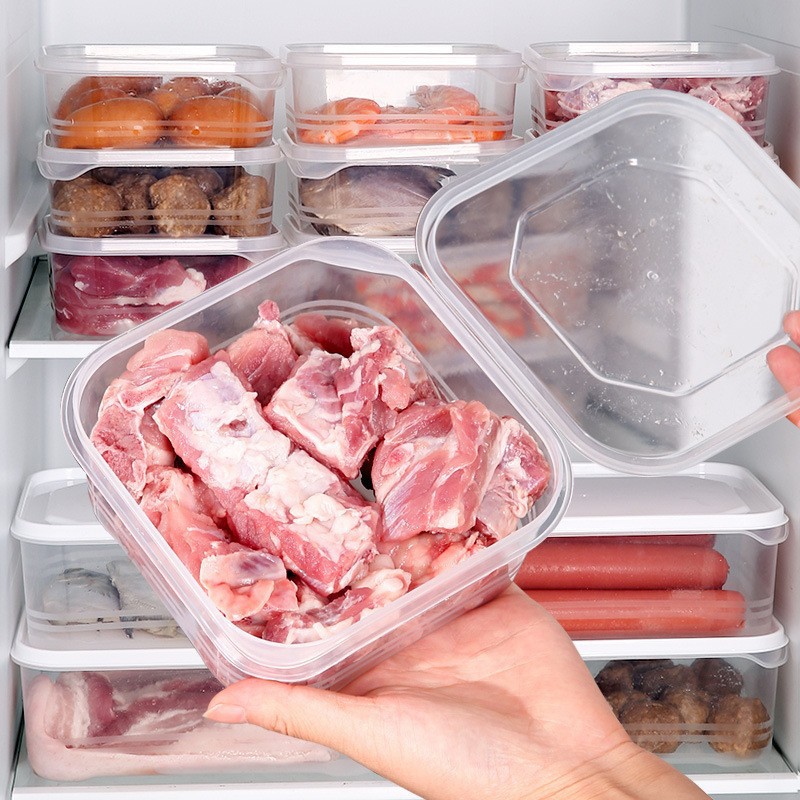 Special Storage Box for Refrigerator, Fresh-Keeping Box, Quick-Frozen Meat, Frozen Refrigerated Box, Food-Grade Sealed Packaging Small Box, Heating