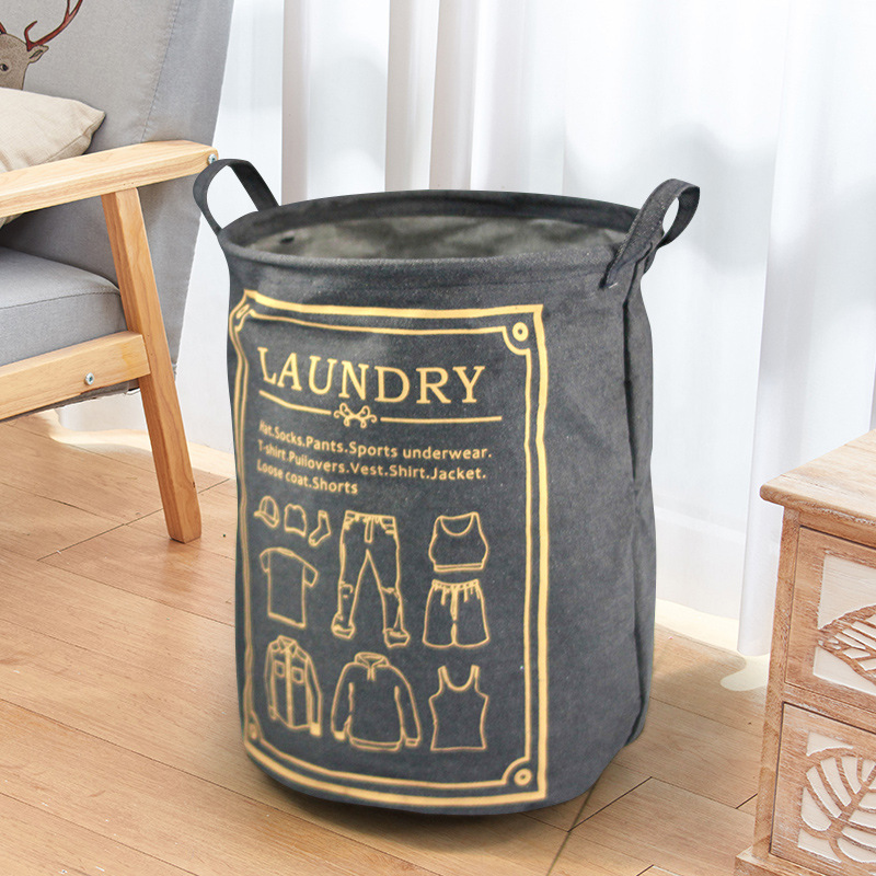 Factory wholesale dirty clothes basket fabric dirty clothes basket folding storage basket dirty clothes doll storage bucket cotton and linen laundry basket