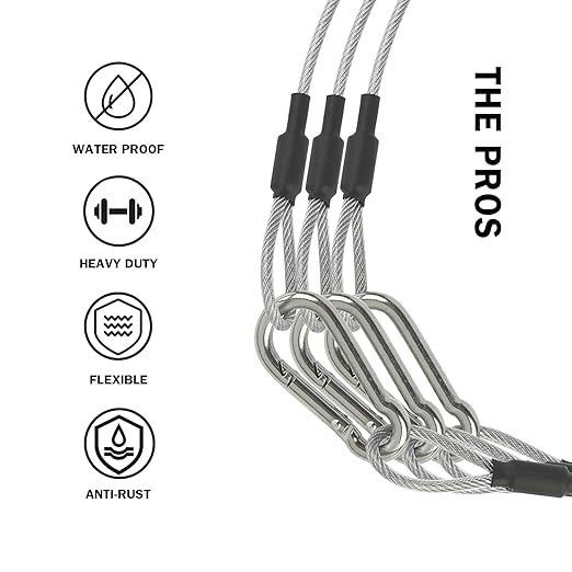 Stainless Steel Safety Lamp Hanging Rope Anti-Fall Insurance Anti-Theft Steel Wire Hanging Wire Steel Wire Rope Street Light