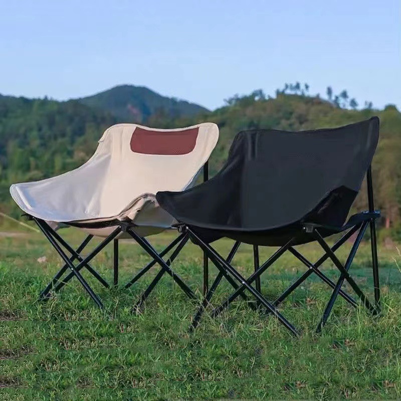 Outdoor Foldableing Chair Camping Style Portable Lazy Moon Chair Fishing Stool Director Chair Beach Chair Stall Chair