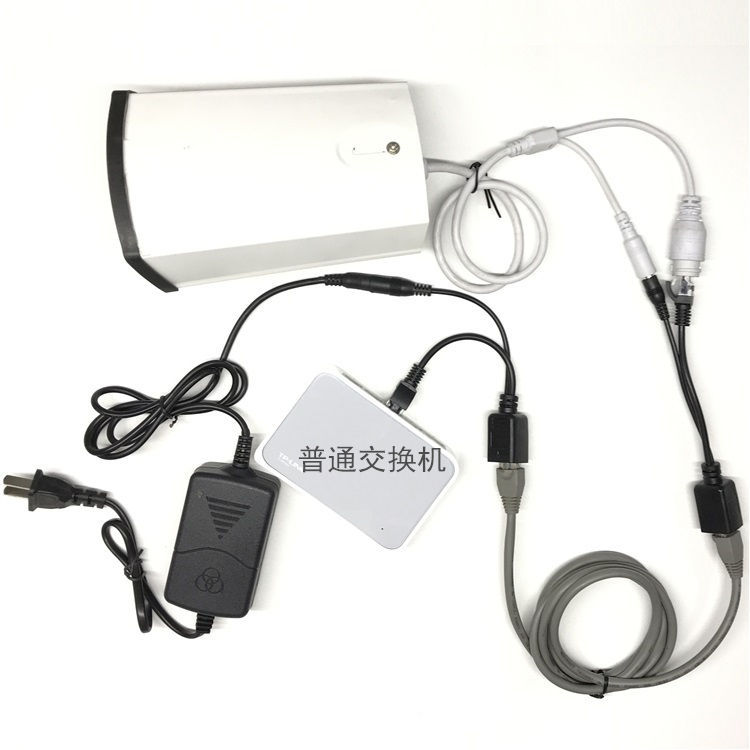 Black dc12v straight-through poe splitter poe splitter non-standard poe adapter poe network power supply mode