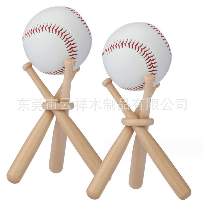 Factory Hot Selling Mini Baseball Bat Wooden Crafts Baseball Display Stand Children's Wooden Stick Toys Custom Wholesale