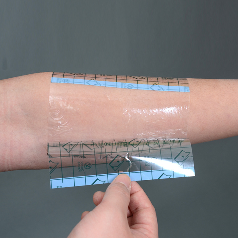 Waterproof Pu Film Blank Sticker for Fixing Transparent Tape Waterproof Fixed Sticker for Bathing and Swimming Dialysis Bare Sheet 7*7