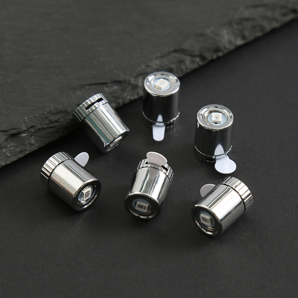 Rotary pen stationery base toy accessories rotary switch electroplating luminous lamp LED electronic Wick Accessories Wholesale