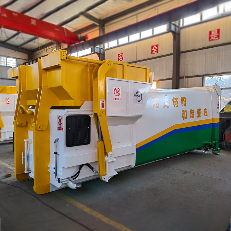 Horizontal Mobile Garbage Compaction Station 6/12 Square Sanitation Equipment Fully Automatic Garbage Compaction Treatment Equipment