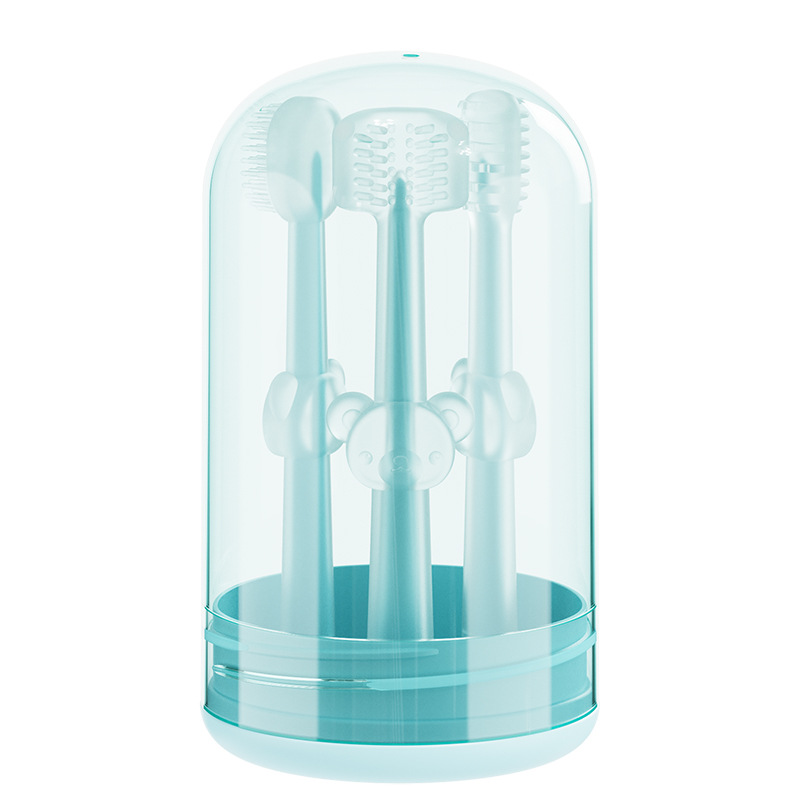 Baby Toothbrush Newborn Tongue Coating Brush Three-sided Wrapping U-shaped Toothbrush Breast Toothbrush Oral Cleaning Brush Three Pack