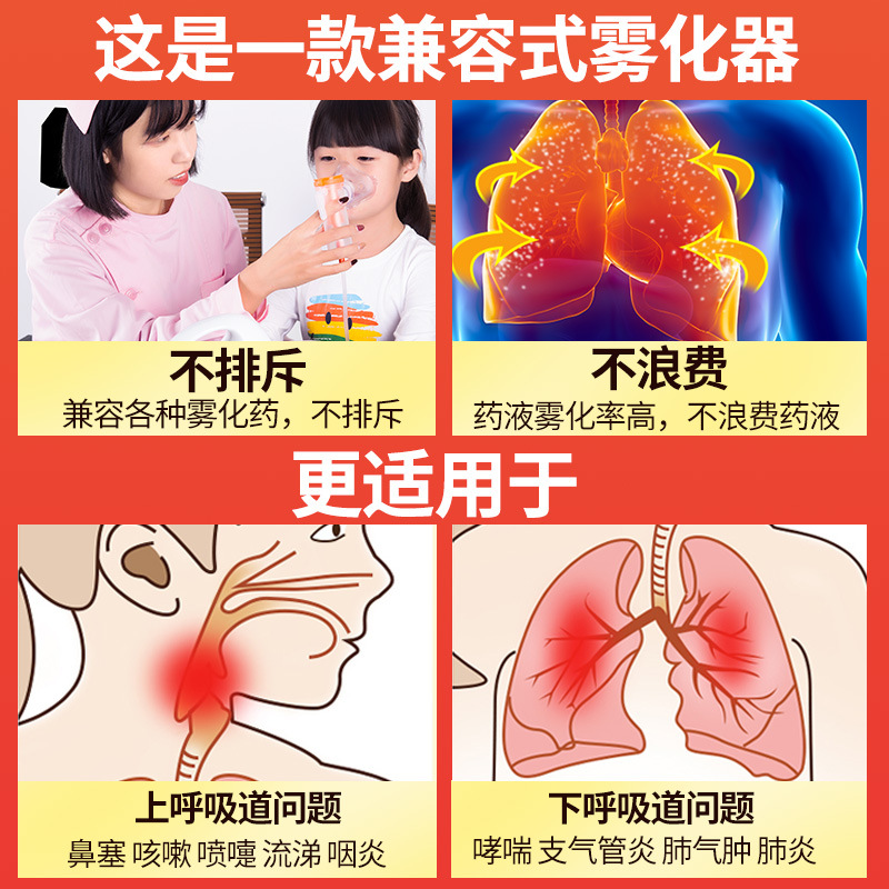 Lekang Atomizer Household Compressed Atomizer for Adults and Kidsren Household Cough Medical Digital Atomizer Same Style