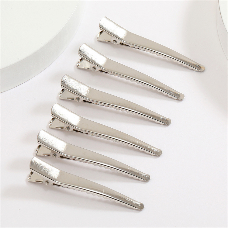 Factory direct supply 4/5/6cm duck bill clip accessories pointed nose clip Korean metal children's hair clip wholesale