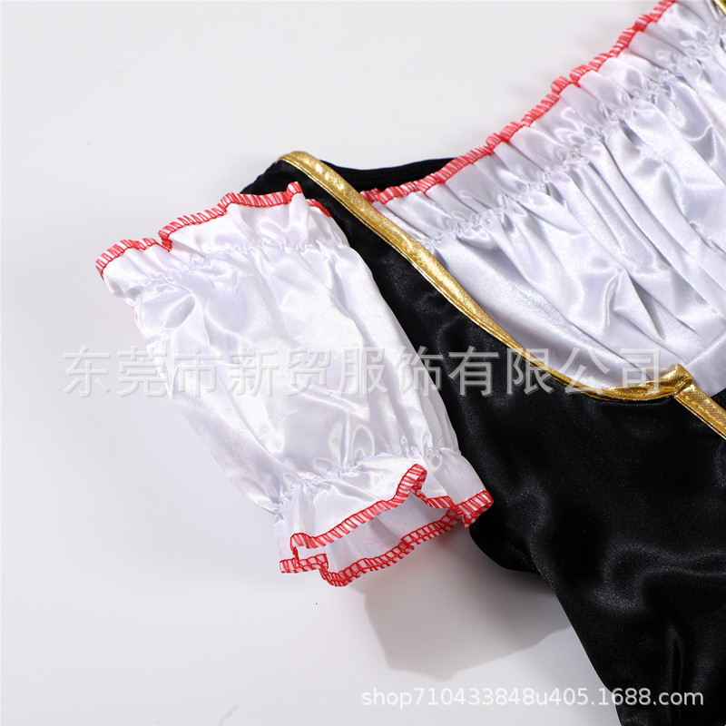 Girls Caribbean Pirates Cosplay Dress Printed Skull Head Stripe Lace Skirt with Pirate Hat Eye Mask