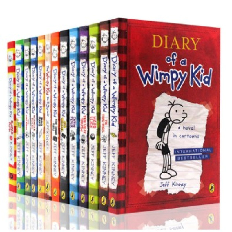 Small fart child diary original 16 suit diary of a wimpy kid 1-16 cartoon chapter book