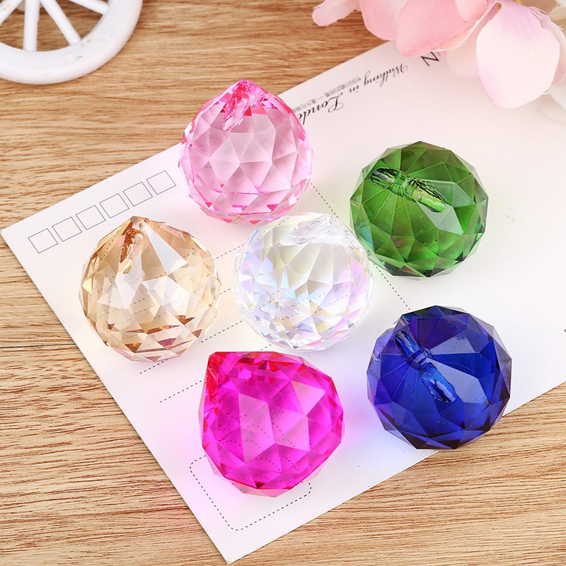 30MM crystal lamp ball pendant diy loose beads jewelry glass beads beads curtain pendant sun catcher accessories