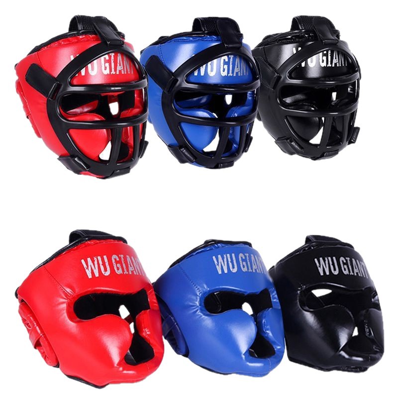 Boxing Helmet for Adults and Children, Practical Head Protection, Sanda Muay Thai Competition Head Protection, Monkey Face Sanda Mask Helmet