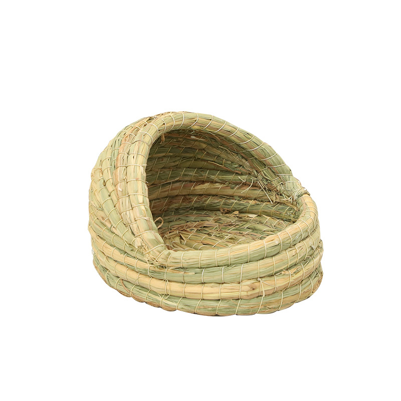 Pet straw mat wholesale hand woven rabbit grass nest rutin chicken nest hamster Totoro rabbit cage pet supplies