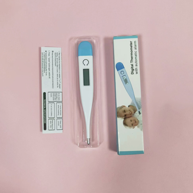 Cross-Border Electronic Thermometer English Soft-Head Thermometer Infant Thermometer Home Digital Display Cartoon Thermometer