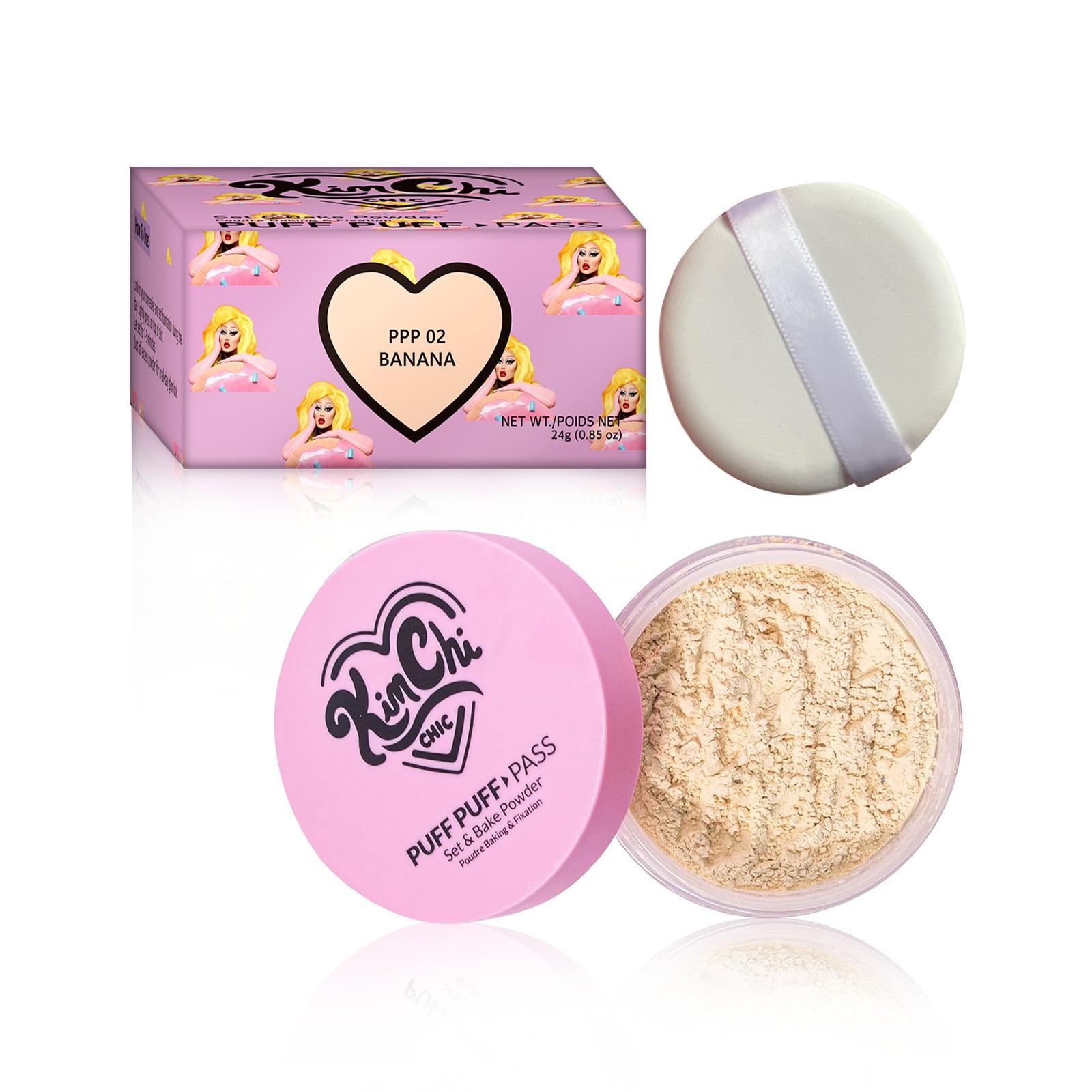 Cross-border Explosions Girl's Heart Oil Control Makeup Powder Lightweight Matte Breathable Facial Makeup Powder