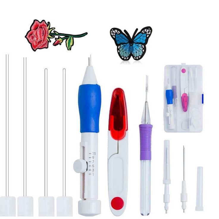 Amazon Embroidery Poke Le suit Russian Embroidery Wire Cross Embroidery Flower Poke Needle Embroidery suit Tool Set Box