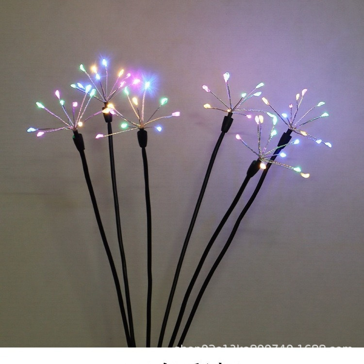 25 years new solar outdoor firefly explosion lamp garden courtyard festival decoration lawn string fireworks lamp