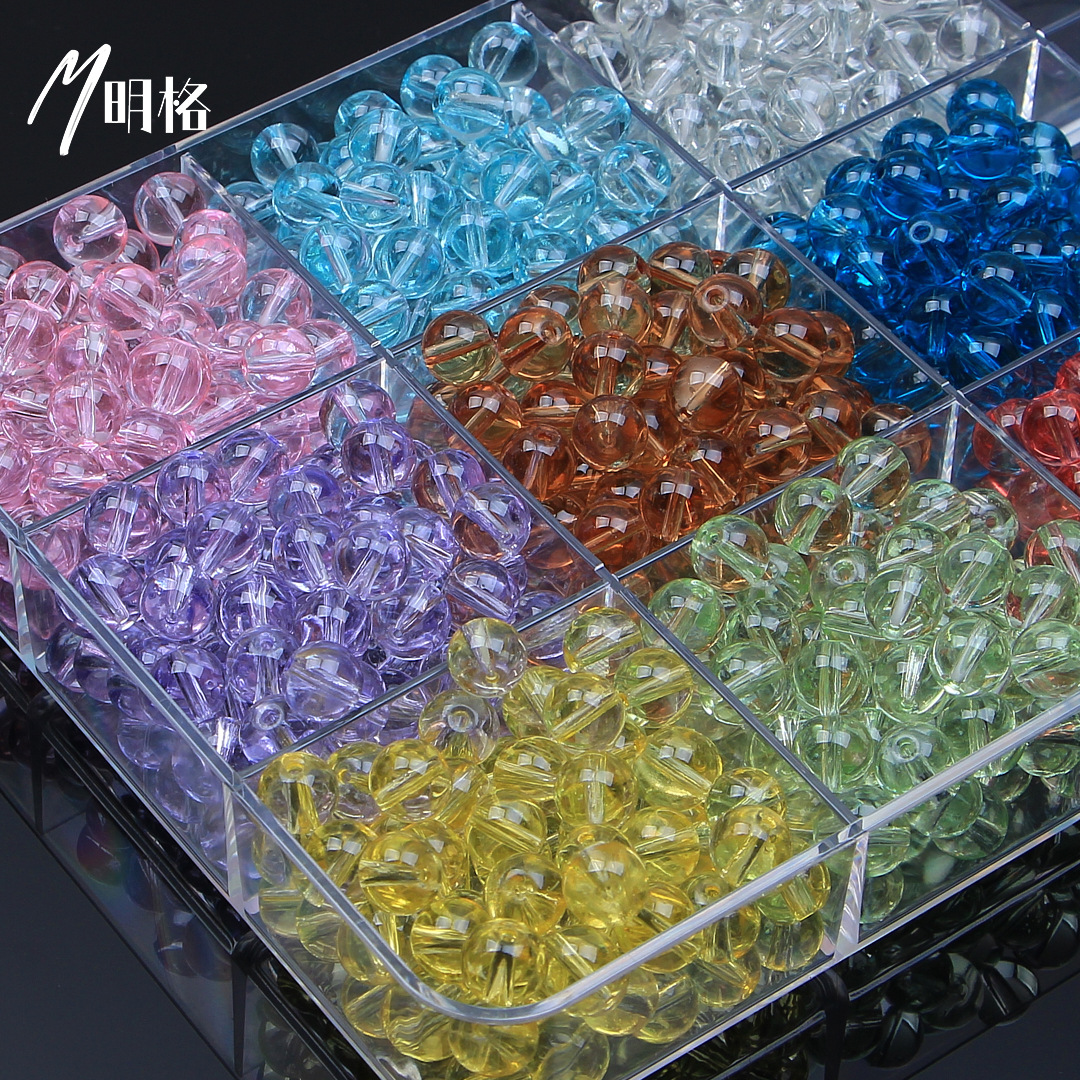 Прозрачные стеклянные бусины для рукоделия, высокие, свободные, для браслетов и necklaces