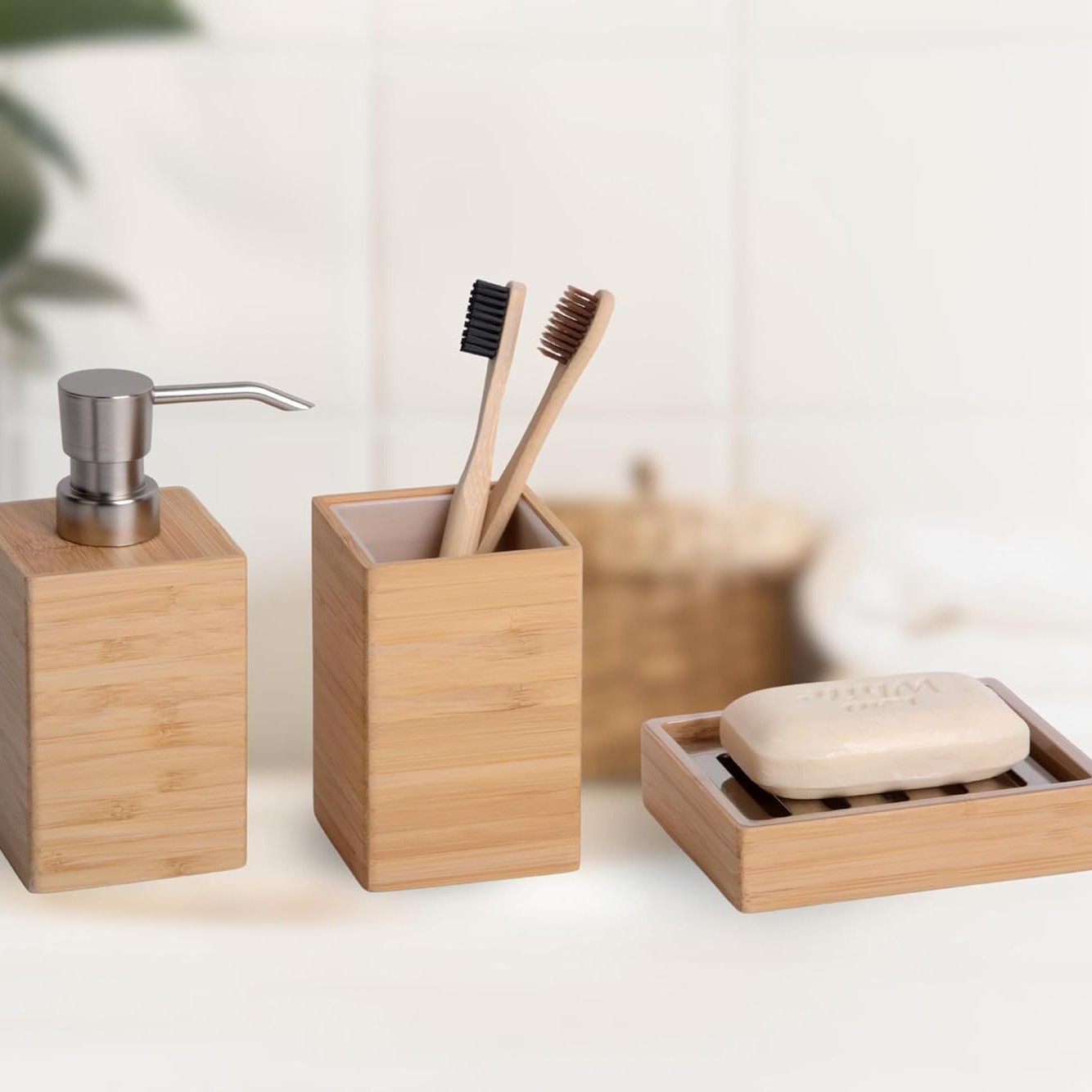 Bamboo Wooden Bathroom Soap Dish Hotel High Waterproof Lotion Bottle Tissue Box Storage Box Soap Storage Box