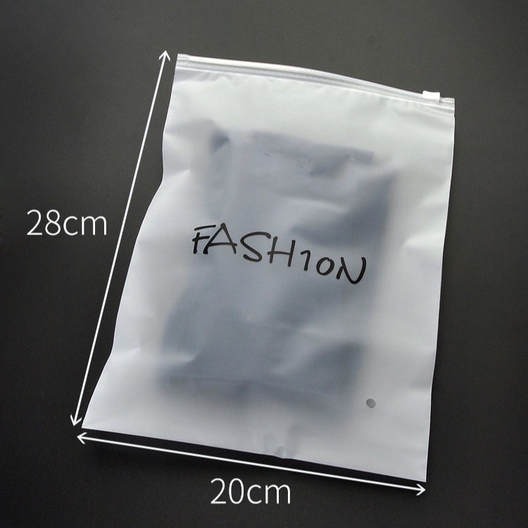 New silk stockings packaging bag leggings underwear socks PE frosted ziplock bag trend zipper file bag wholesale