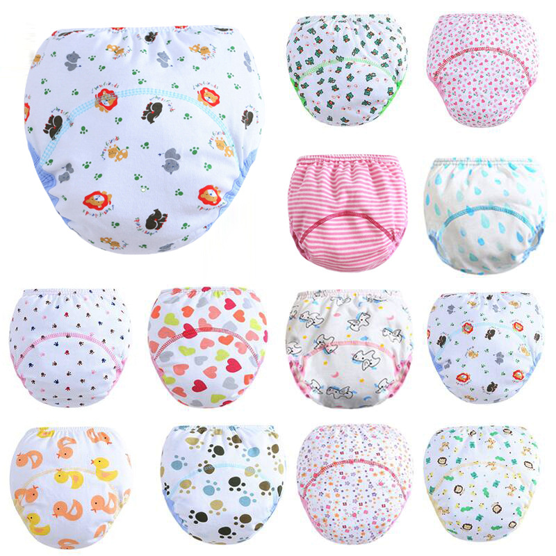 Трехслойные обучающие трусики, тканевые, с принтом