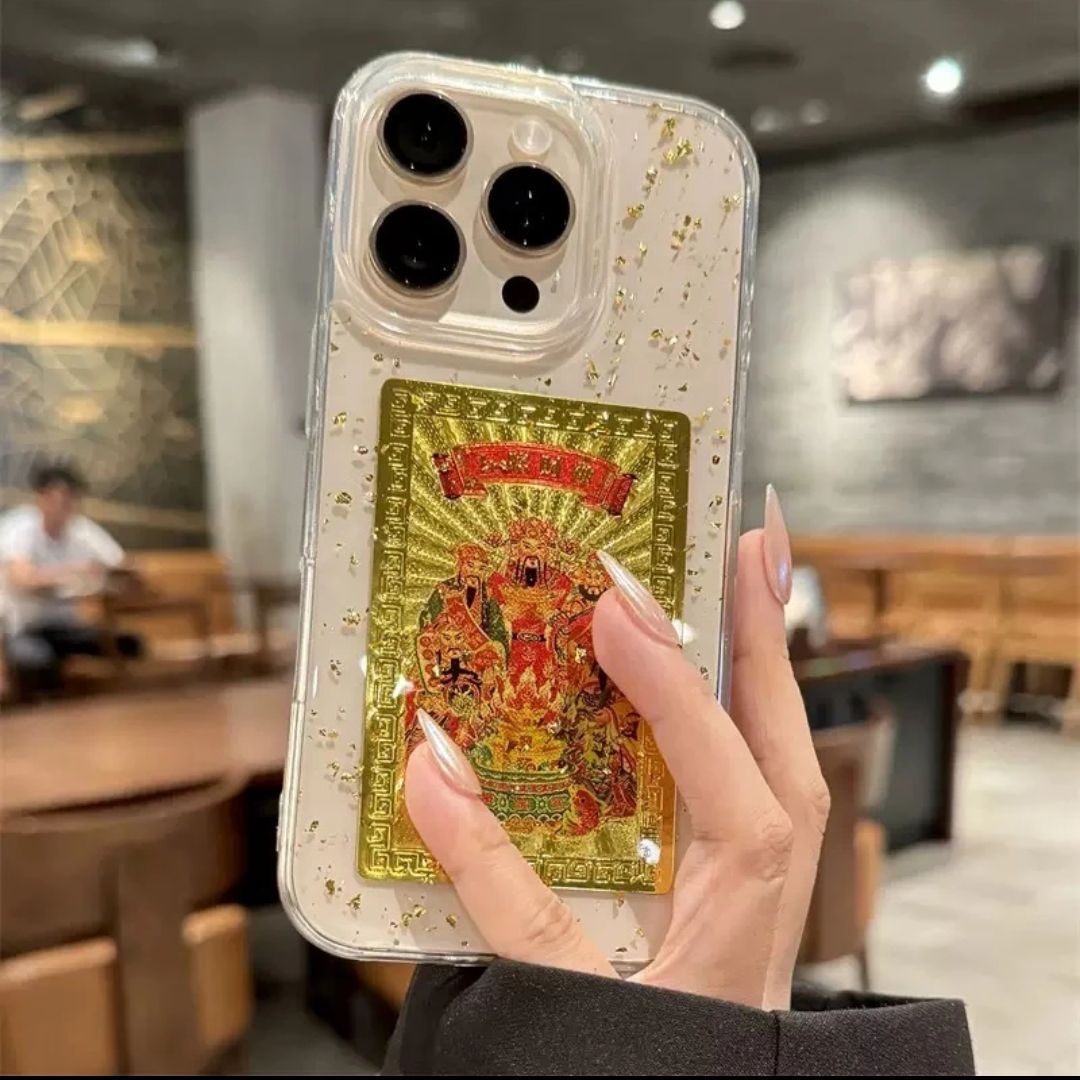 Authentic Five-Lane God of Wealth Card with Five Blessings and Wealth Treasury Gold Foil Stickers, a Complete Set of Mobile Phone Back Stickers for the Year of Birth, Placed in the Wallet Safe