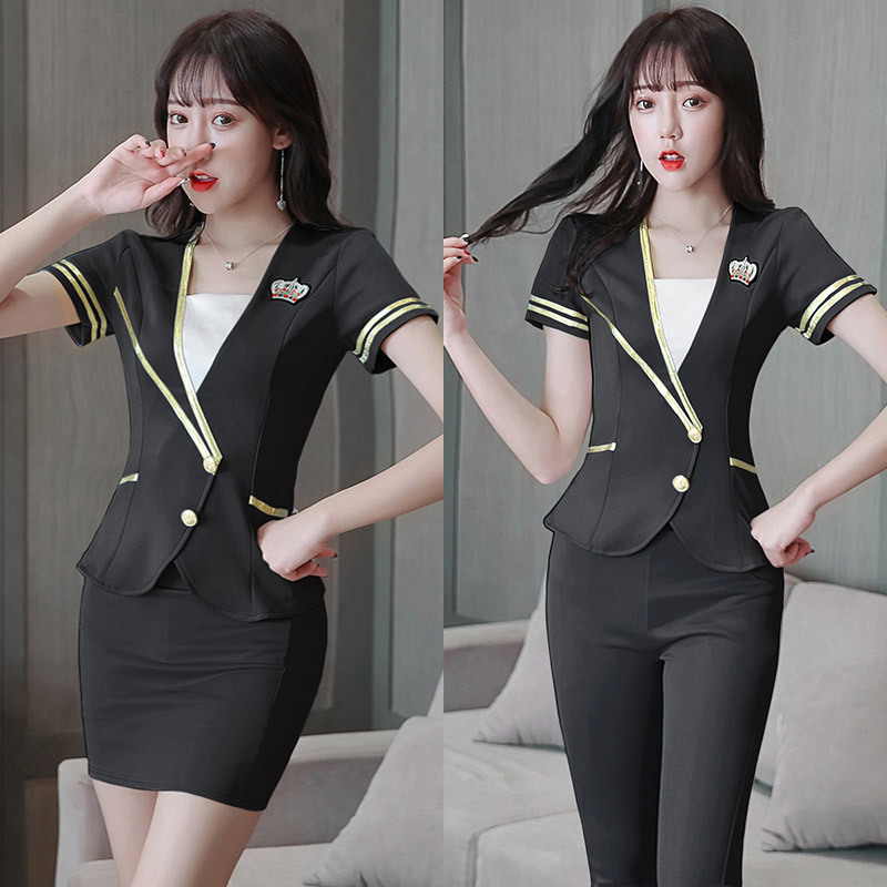 1236-1 Foot Bath Technician Work Clothes New Autumn and Winter Hotel Professional Wear Sauna Foot Massage Shop Suit Elegant