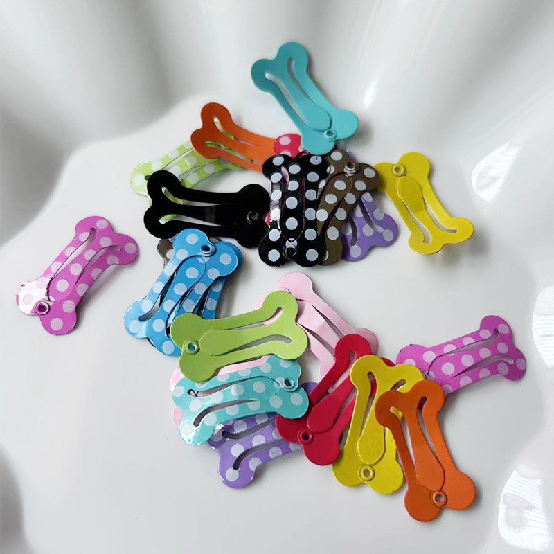 Dog Bone Hairpin BB Clip Daily All-match Girl's Cream Baby's Fringe Framed Hair Side Clip