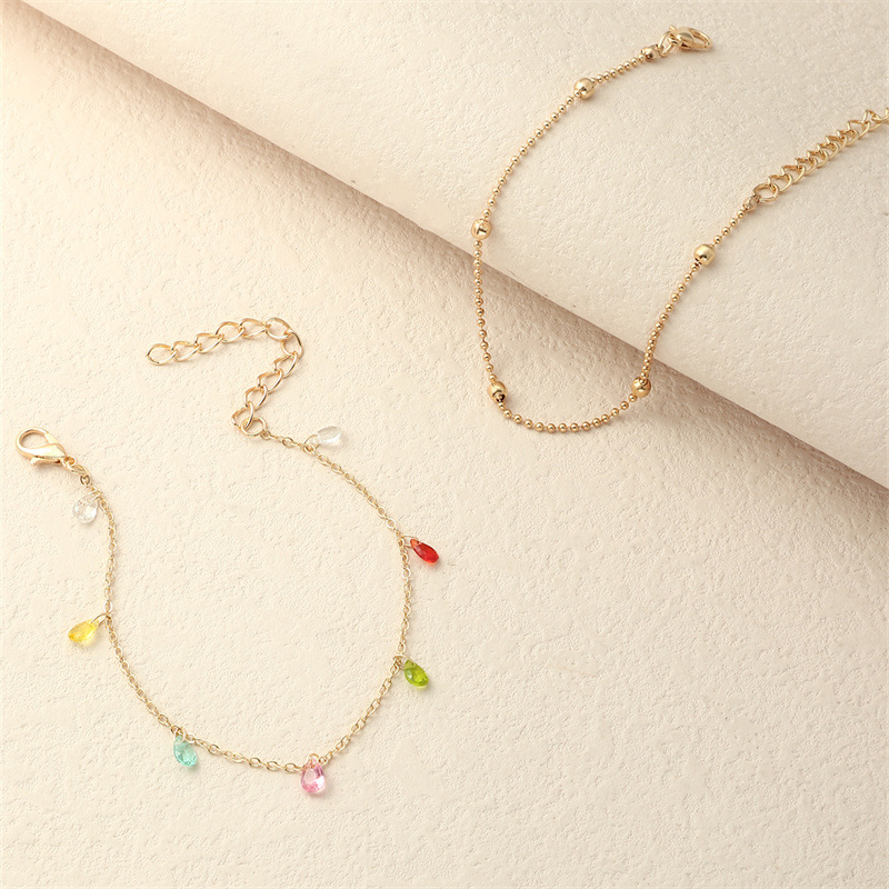 Cross-border Spring New Niche Design Colorful Rice Beads Butterfly Love Star Pendant Flower Decoration Children's Foot Chain