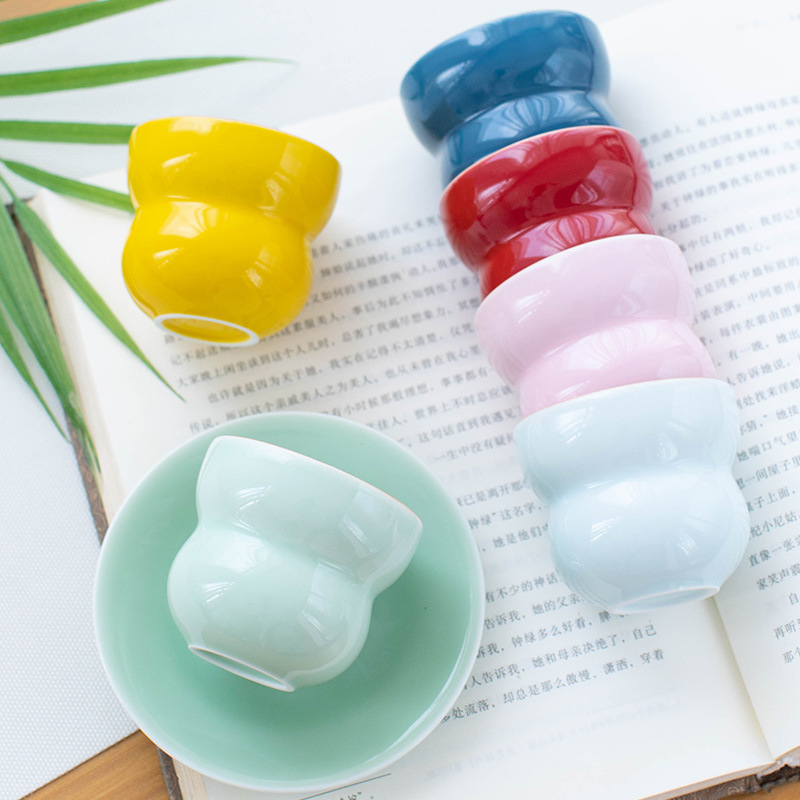 Celadon Gourd Cup Personal Master Cup Tea Tasting Cup Single Small Capacity Home Tea Tasting Cup Ceramic
