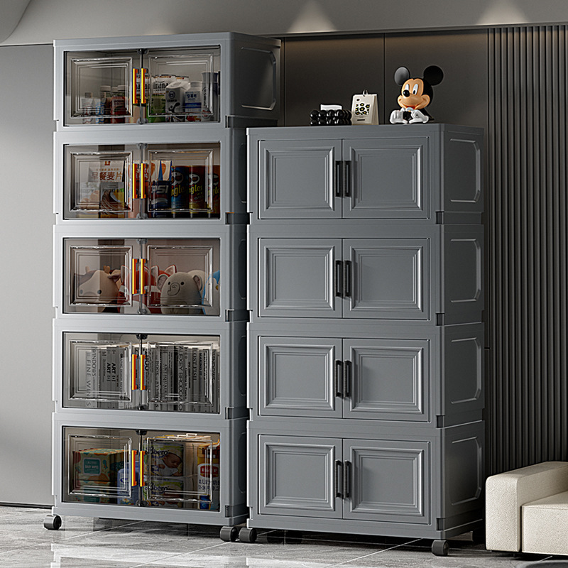 Двухдверная установка без монтажа Складная коробка для хранения игрушек, закусок, мелочей Детский шкаф Экстра большой шкаф для хранения