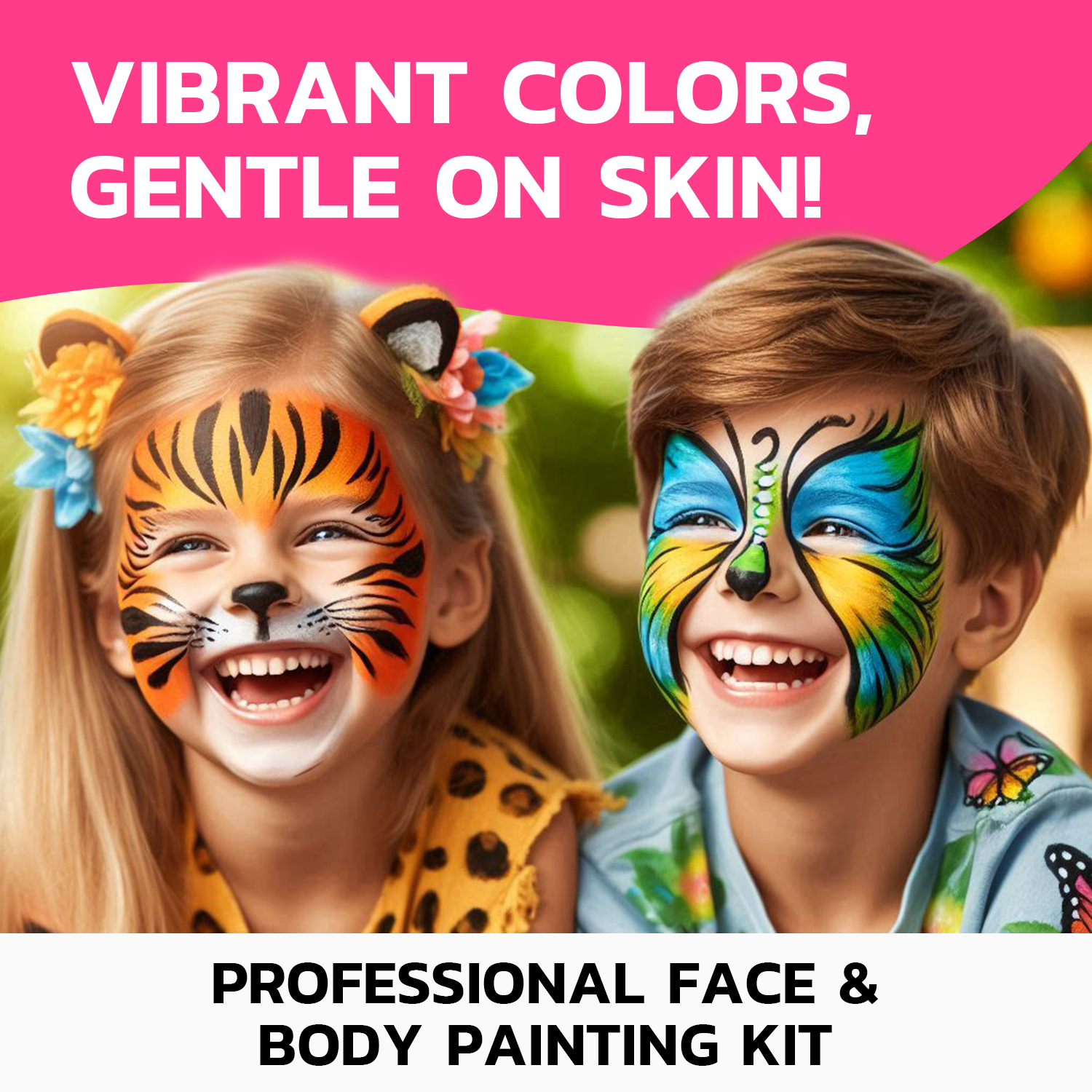 Cross-Border Popular Face Painting Tool Set Water-Soluble Children's Stage Eyebrow Decals Abstract Football Animal Human Body