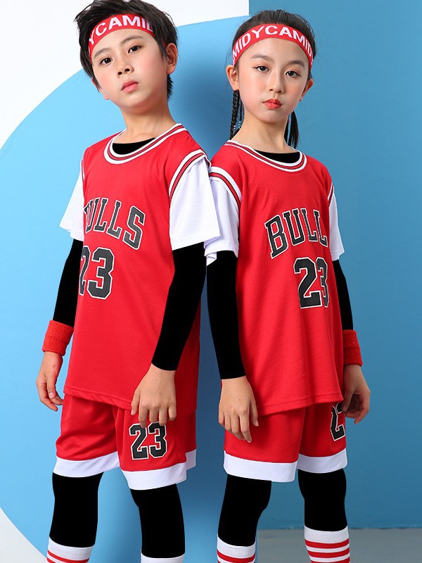 Children's Basketball Uniform Suit Boy Bull Jersey Kobe Bryant Girl Primary School Student Kindergarten Game Uniform Customization